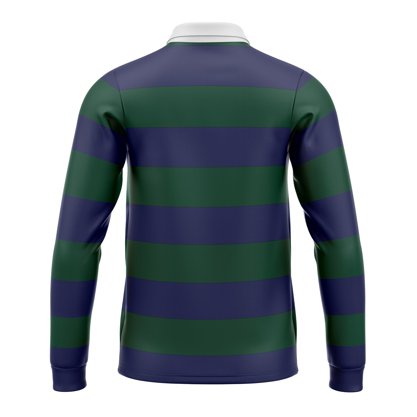 Multi Stripe Navy and Bottle Green Rugby Jersey